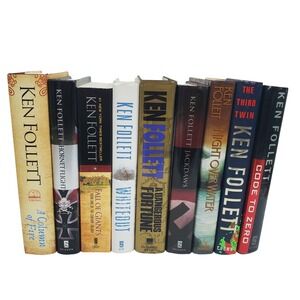 Lot of 9 Ken Follett Hardcover Books Historical Domestic Epic Fiction Thrillers